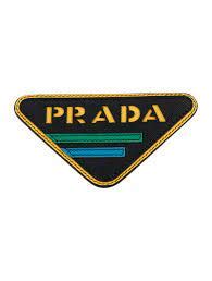 prada iron on patch|Prada Logo Patch .